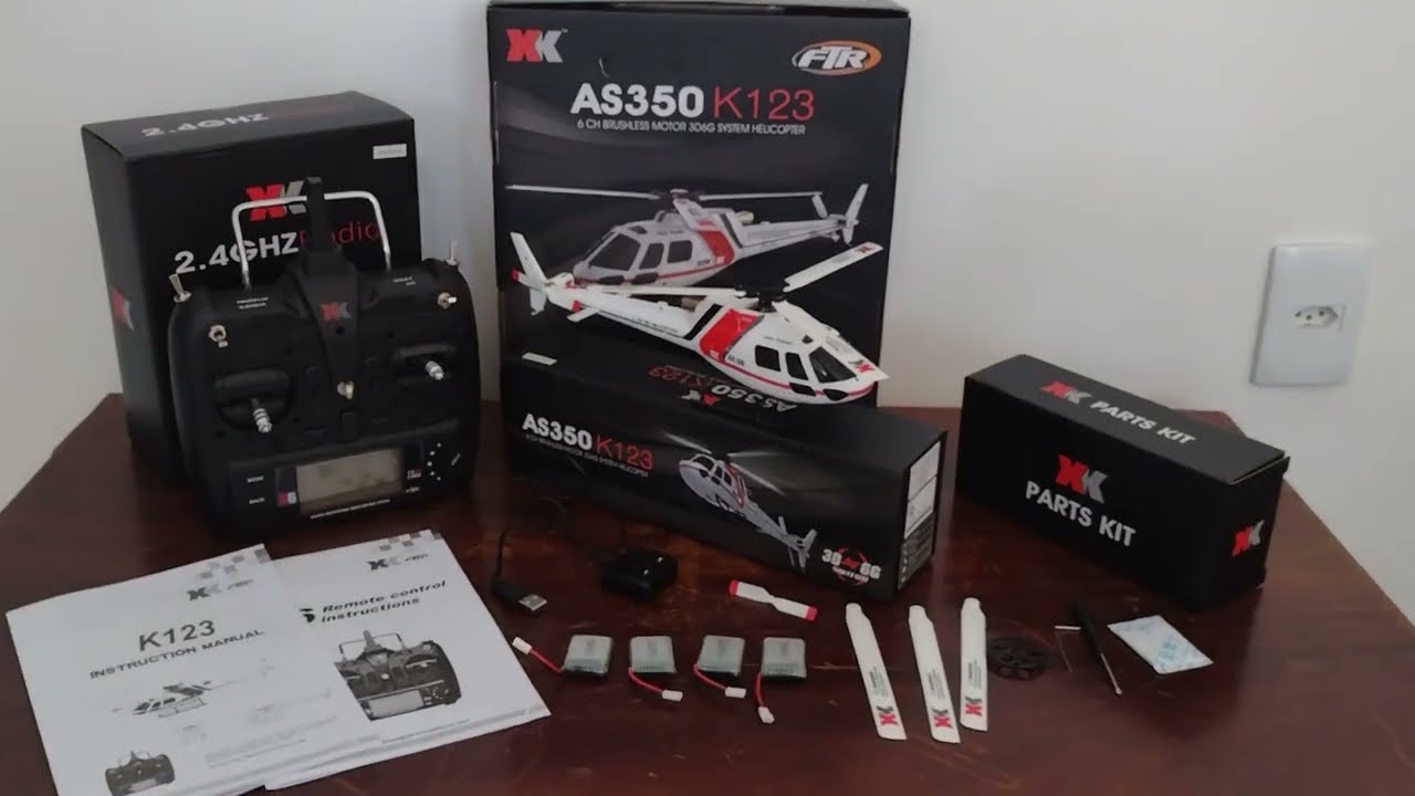Open box XK K123 AS350 Scale RC Helicopter