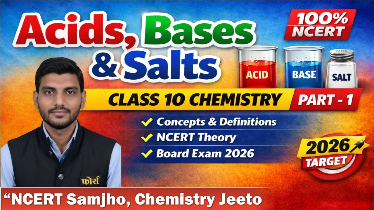 Acids, Bases and Salts | Class 10 Chemistry Part 01 | NCERT Covered  | Theory