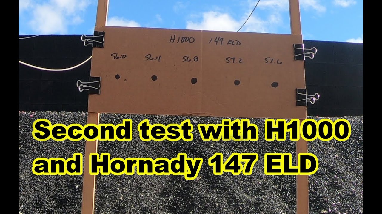 Second test using H1000 and 147 gr ELDM