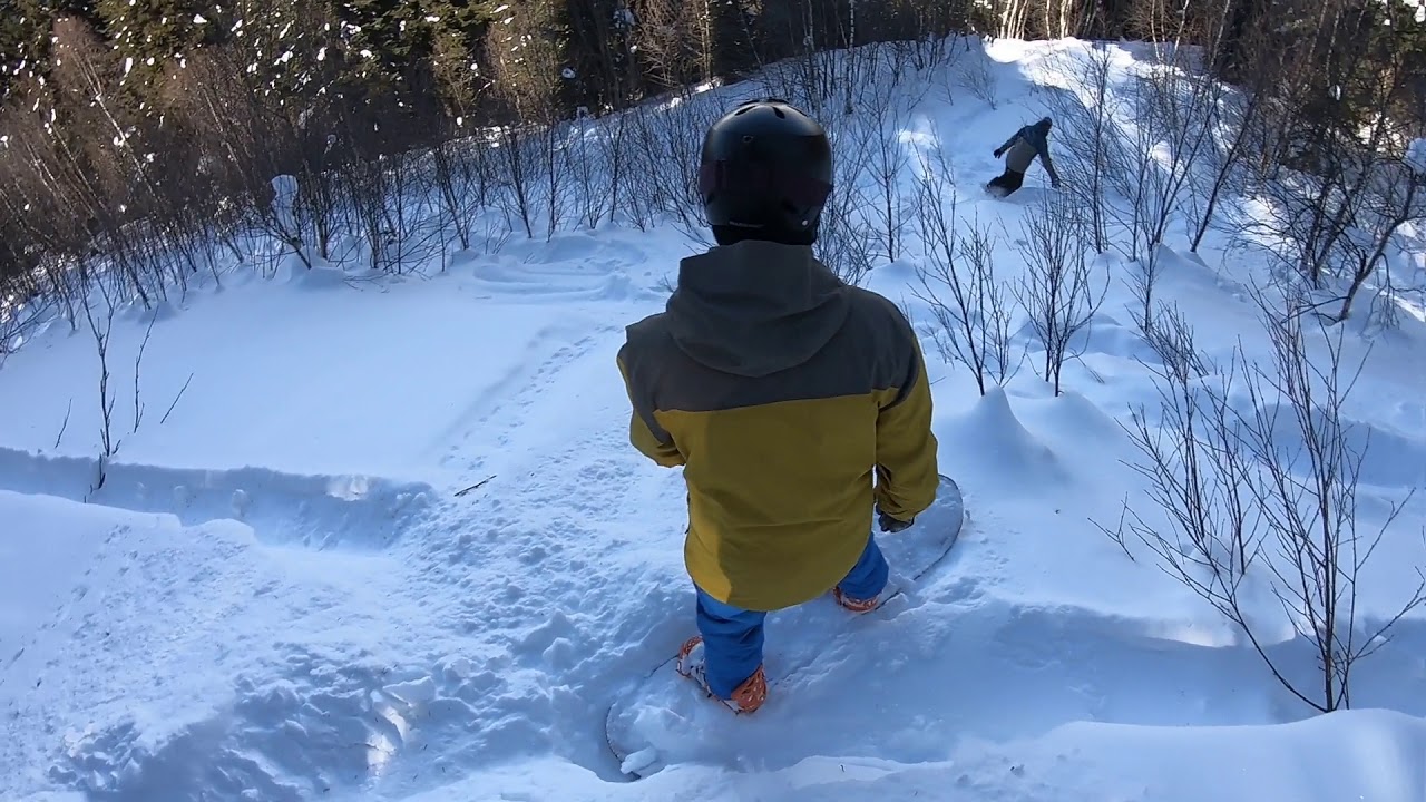 Tree skiing in Hatsvali, Georgia