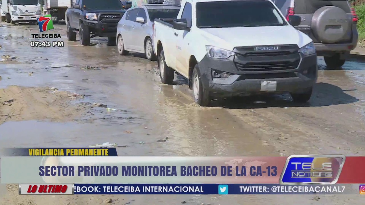 Sector privado de Atlántida monitorea bacheo de la CA-13