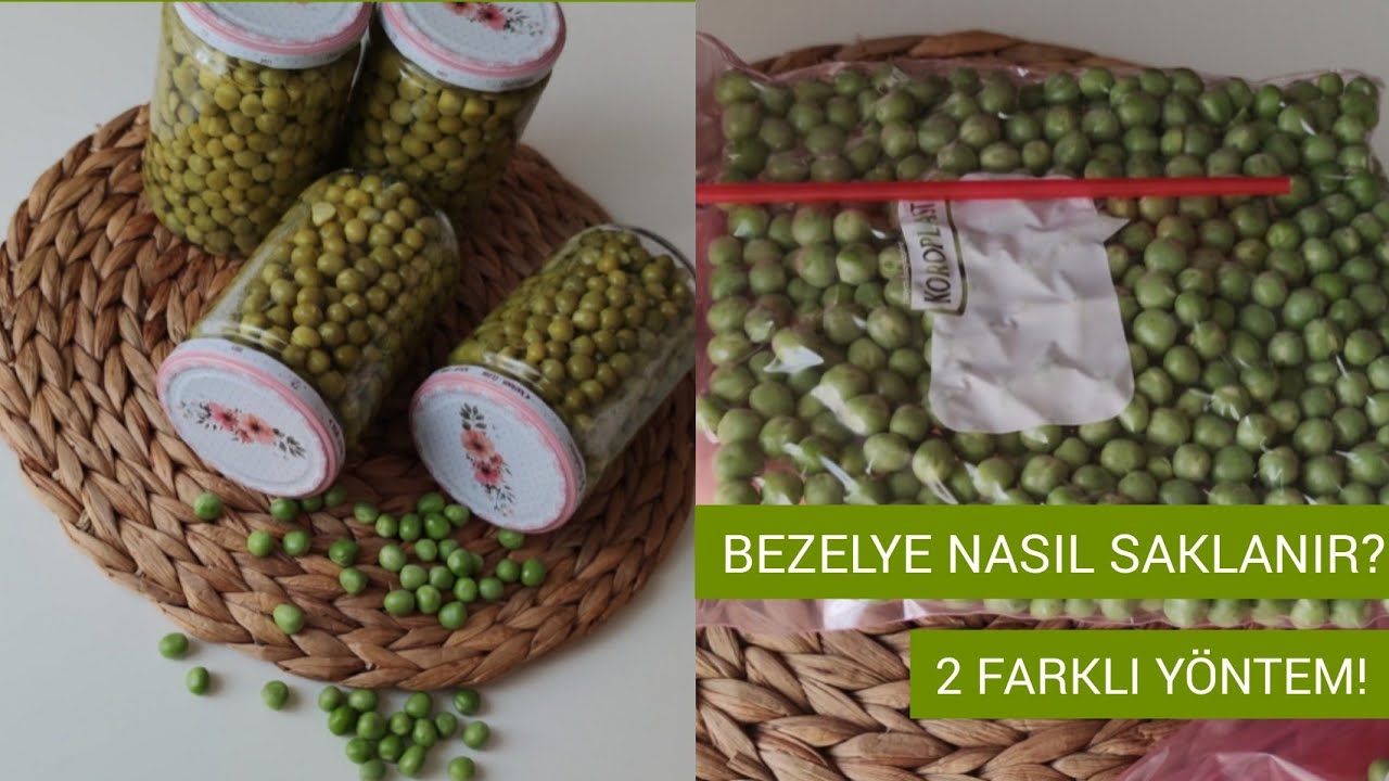 2 Farklı Bezelye Saklama Yöntemi |Buzlukta Bezelye Nasıl Saklanır?| Konserve Bezelye Tarifi #bezelye