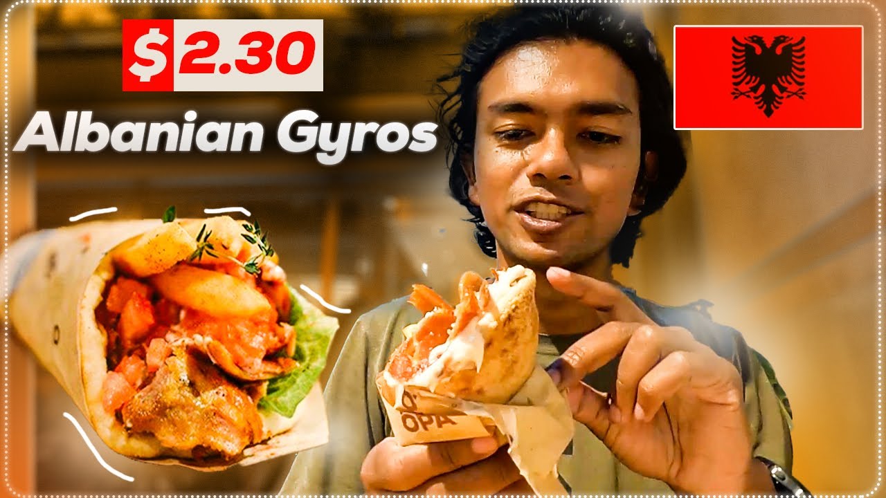 $2.30 Albanian Gyros (Souvlaki)  in Tirana 🇦🇱