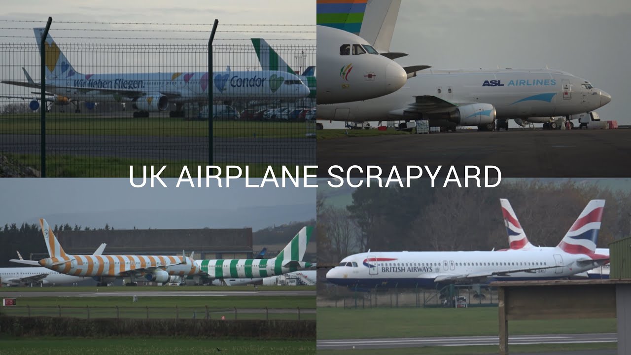 St. Athen aircraft scrapyard, Wales - OCTOBER 2025 4K