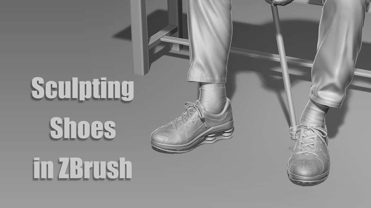 Portrait Study in ZBrush : Hugh Laurie - Part-05 -Shoes