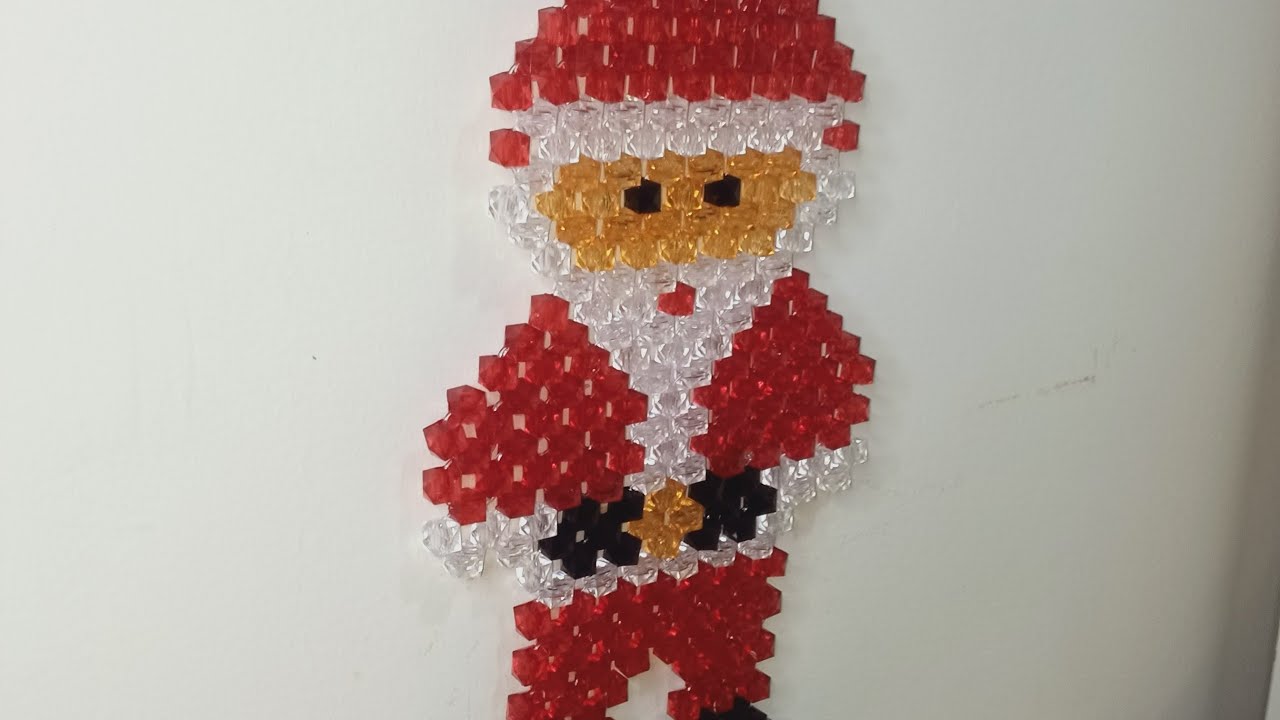 نتيجه بابا نويل من الخرز 😍 (الجزء الاول) بشرح سهل وبسيط جدا للمبتدئين 🎅🎄