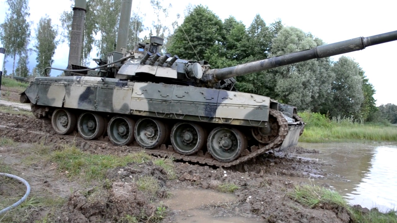 Зарисовки  с подводного вождения танков Т- 80У.