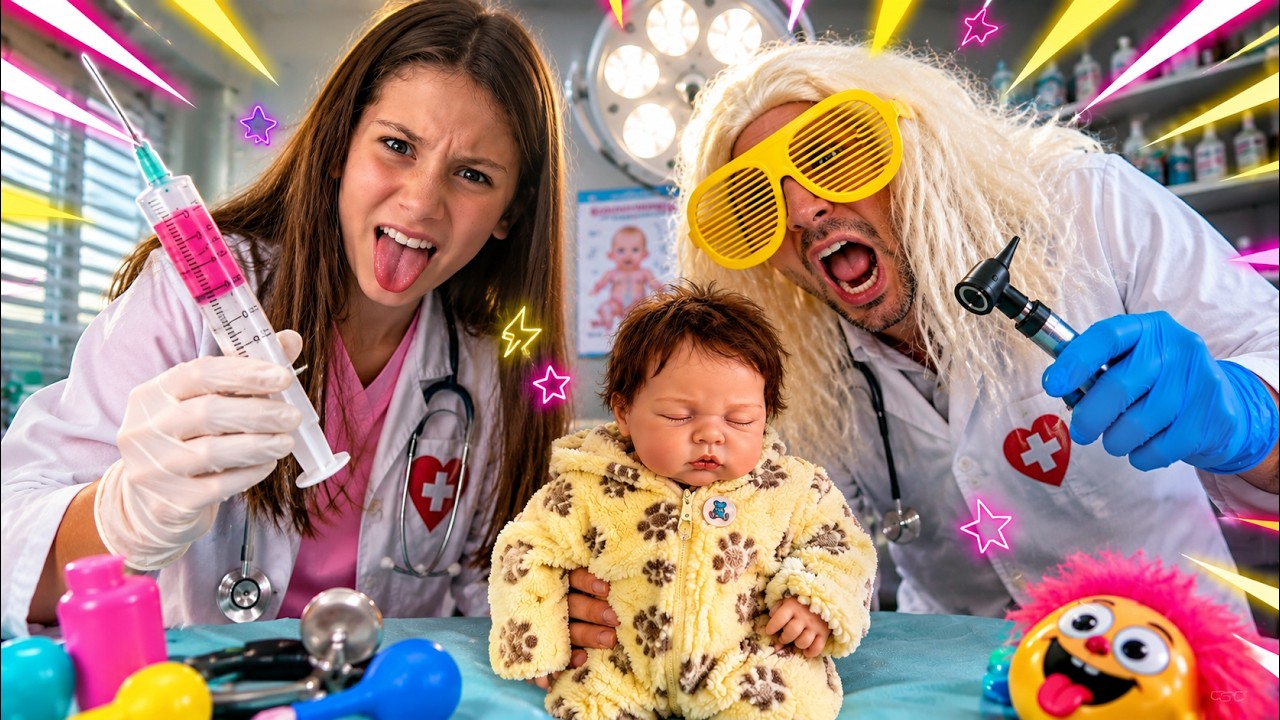 MÉDICOS TAM TAM  em uma história divertida com MEU BEBE REBORN
