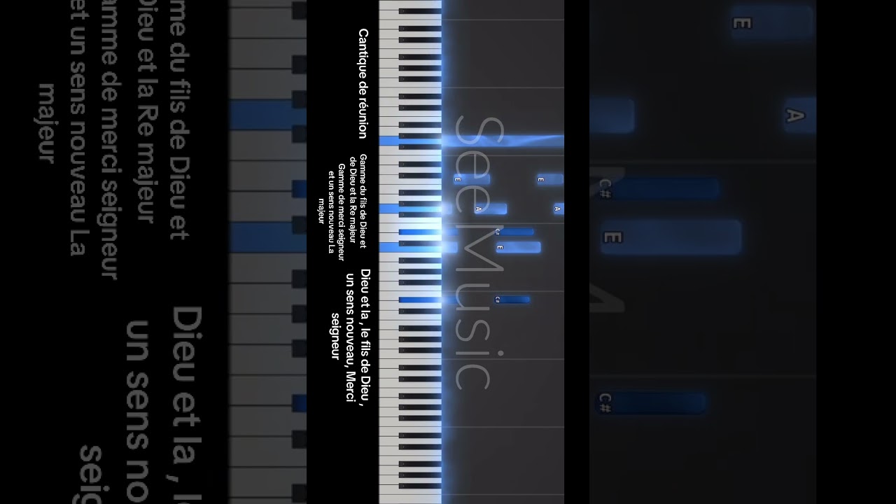 Cantique de réunion au piano tuto 