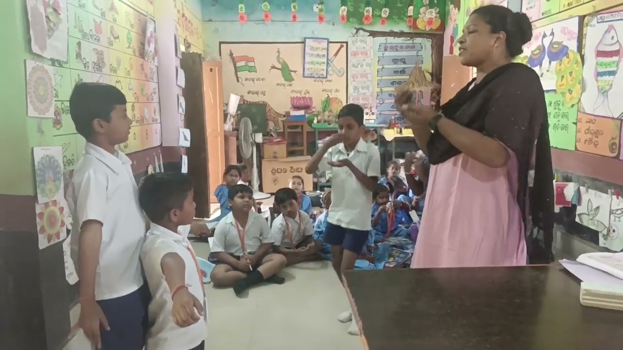 Bana Bani action with 3rd class students observation today's, pups Ramachandra pur