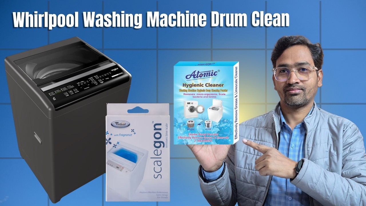 How To Clean Whirlpool Washing Machine Using Scalegon Powder  Step By Step