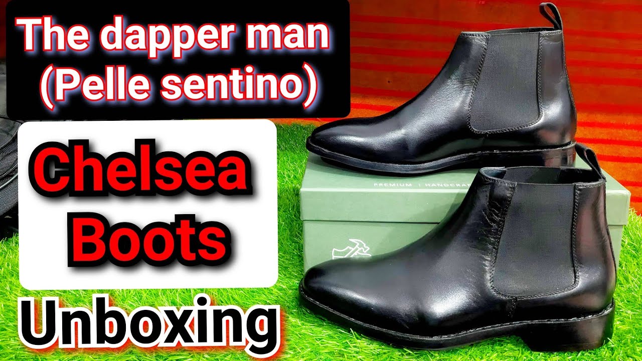 The dapper man (pelle santino) handcrafted Goodyear welted construction chelsea boots unboxing 