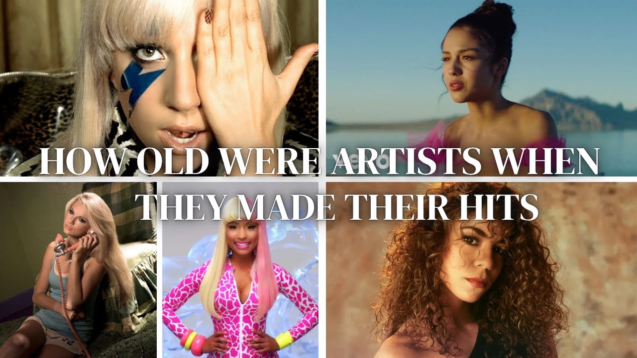 How old were artists when they made their (first but not really) hits