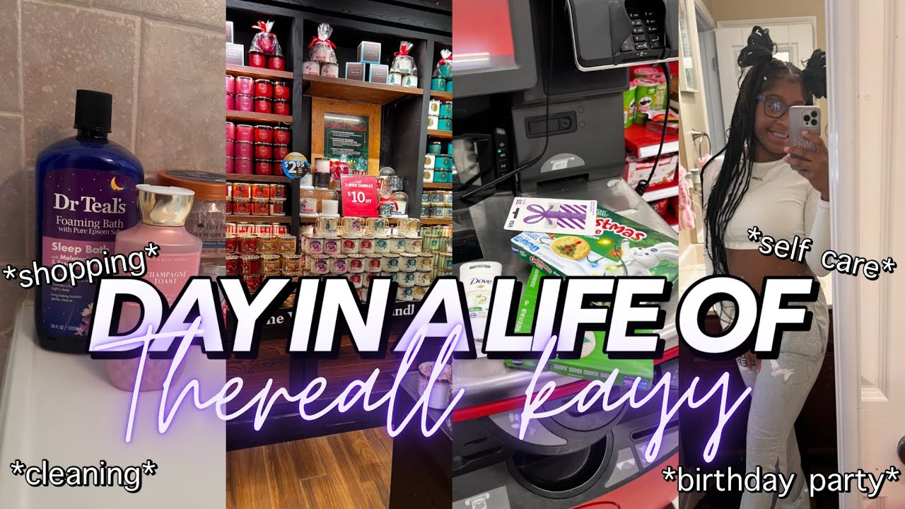 DAY IN THE LIFE OF THAREALL KAYY | shopping, self care, cleaning Vlogmas day 2
