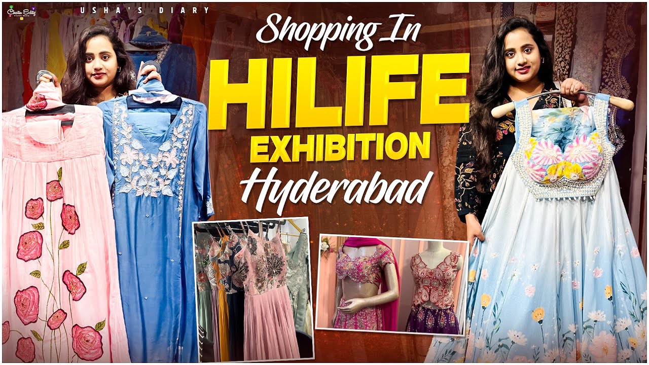 HILIFE Exhibition Hyderabad | Shopping Vlog | Unique Designer Dresses&Sarees | Ushasdiary #shopping
