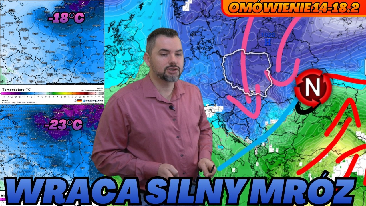 Wraca silny mróz.  Na północnym wschodzie spadki do -18°C. Dlaczego? Do kiedy się utrzyma?