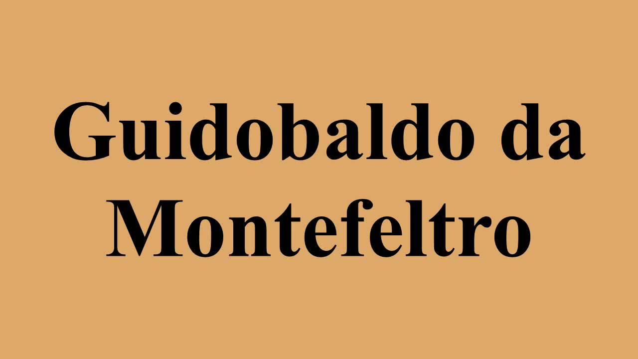 Guidobaldo da Montefeltro