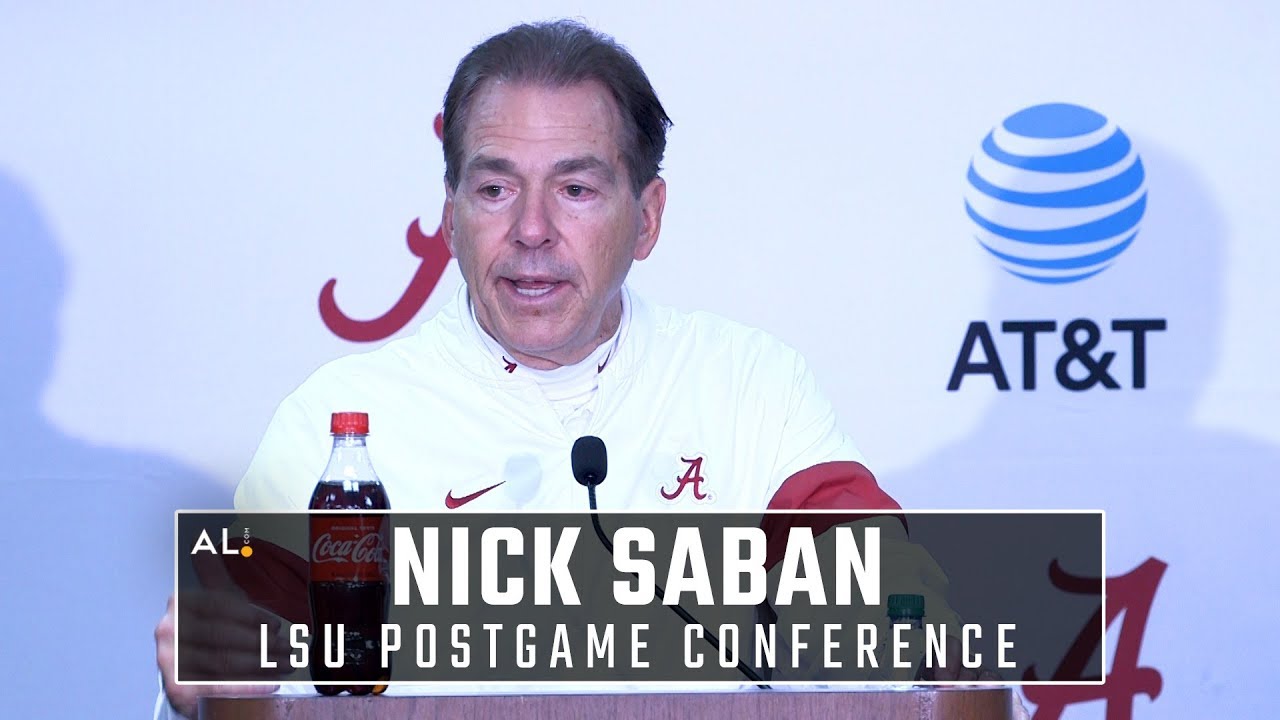 Nick Saban speaks after Alabama's 46-41 loss to LSU