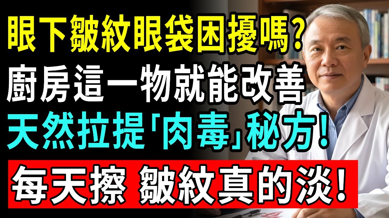 眼袋或深層皺紋別再煩惱！廚房裡幾塊錢的天然拉提術 每天擦一次就能淡化皺紋 瞬間年輕10歲不是夢！ 