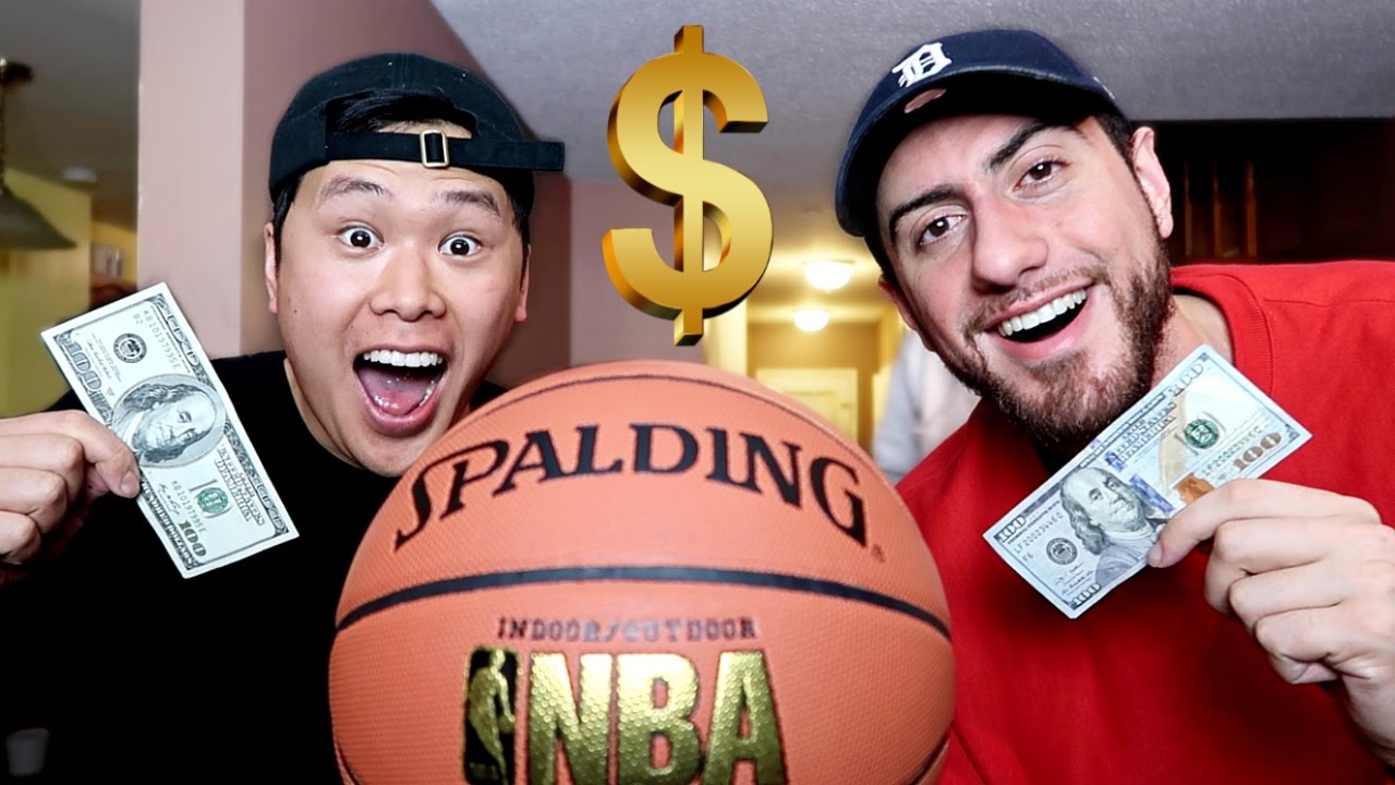 CRAZY $100 BASKETBALL GAME (DAVIDPARODY VS CHADWITHAJ)