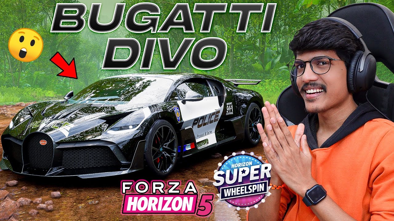 Bugatti Divo Police Car In Forza 5 😱 Forza Horizon 5 | LOGITECH G29