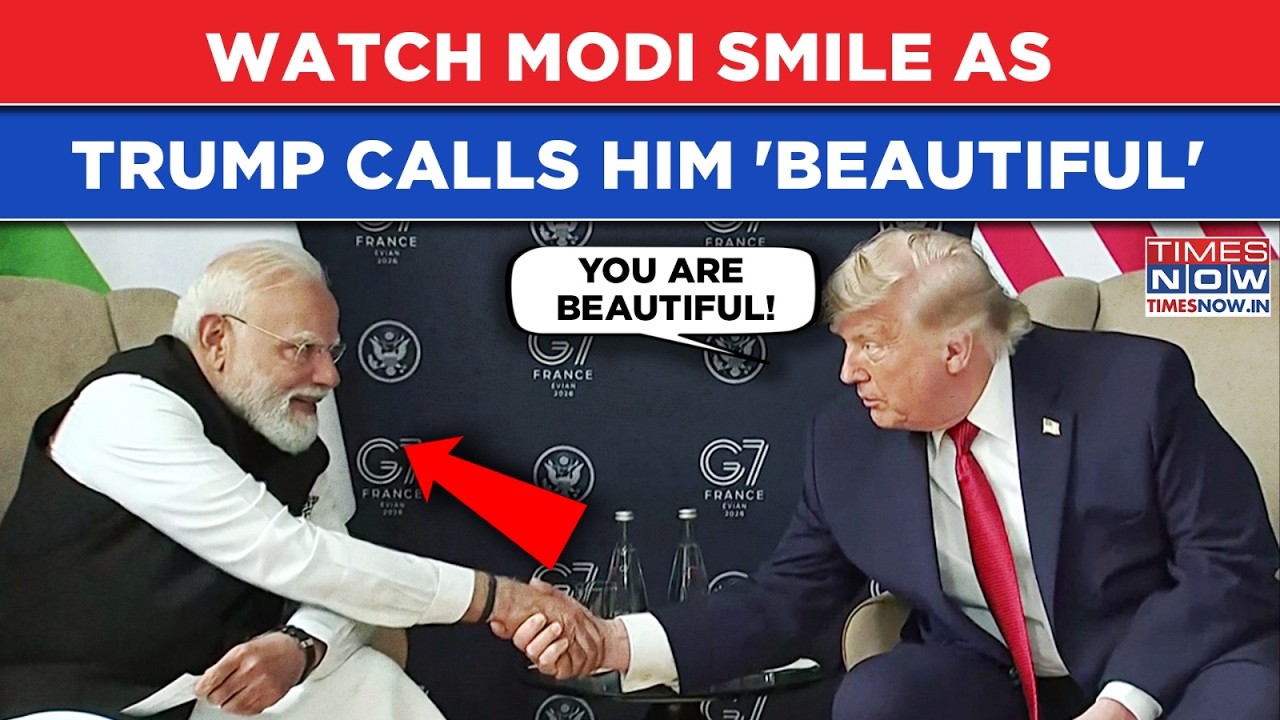 Watch India's Modi Smile As Trump Calls Him 'Beautiful, Total Killer'| Lighthearted G7 Bilat Moment