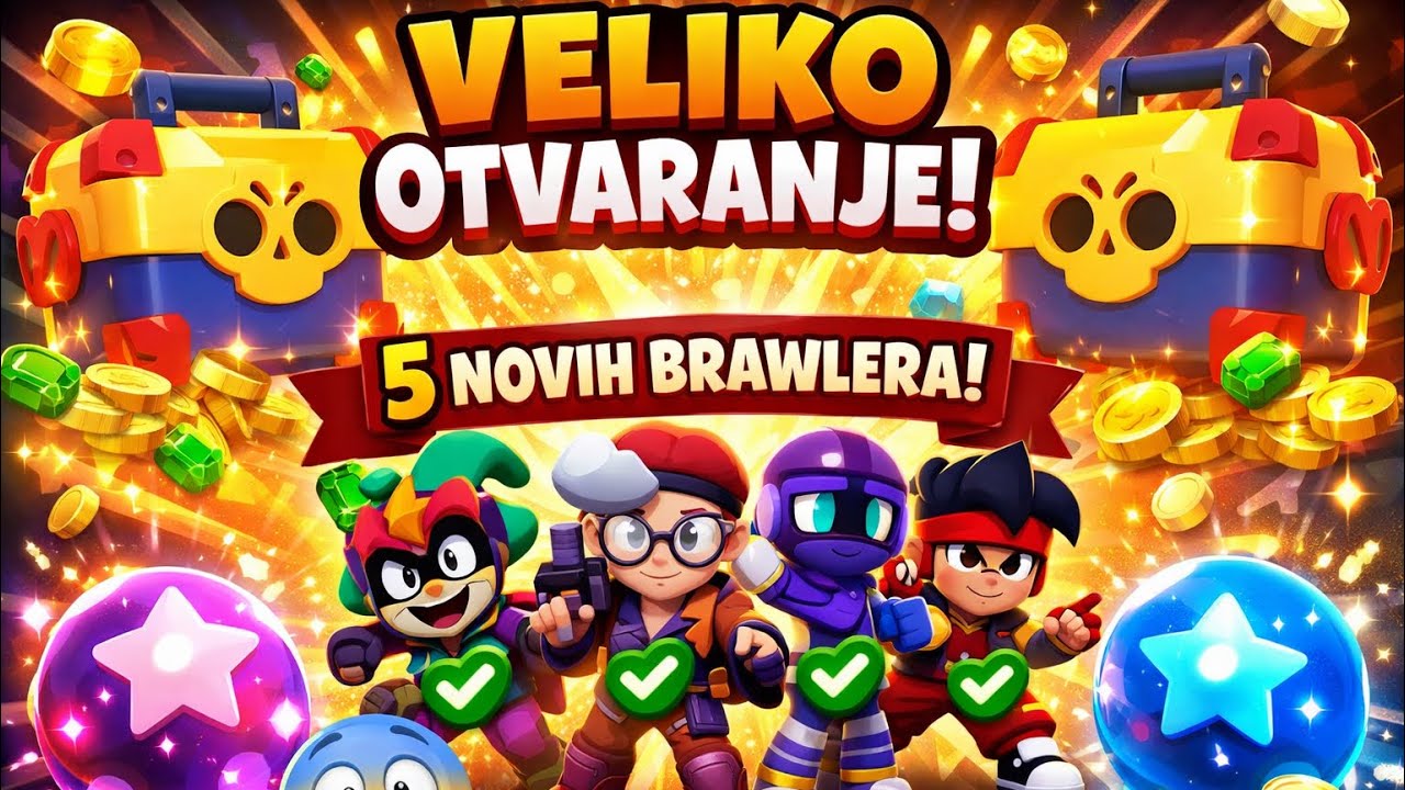 VELIKO OTVARANJE! 😱 Dobio SAM 5 NOVIH BRAWLERA!! | Brawl Stars