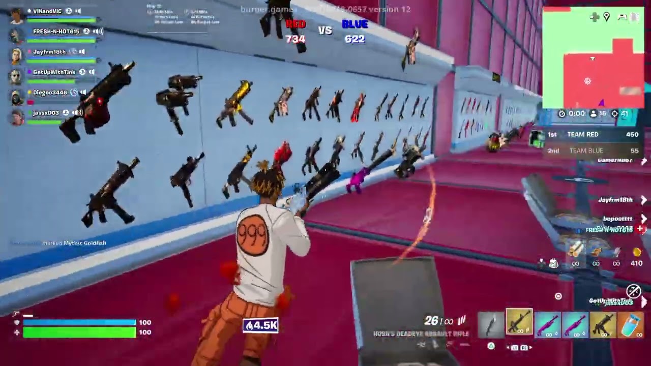 Fortnite Red vs. Blue Insane Gameplay pt 2