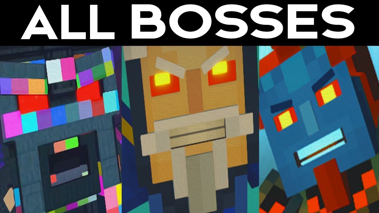 Minecraft Story mode Season 2 Episode 5 - ALL BOSSES / SECRET COLOSSUS BOSS FIGHT