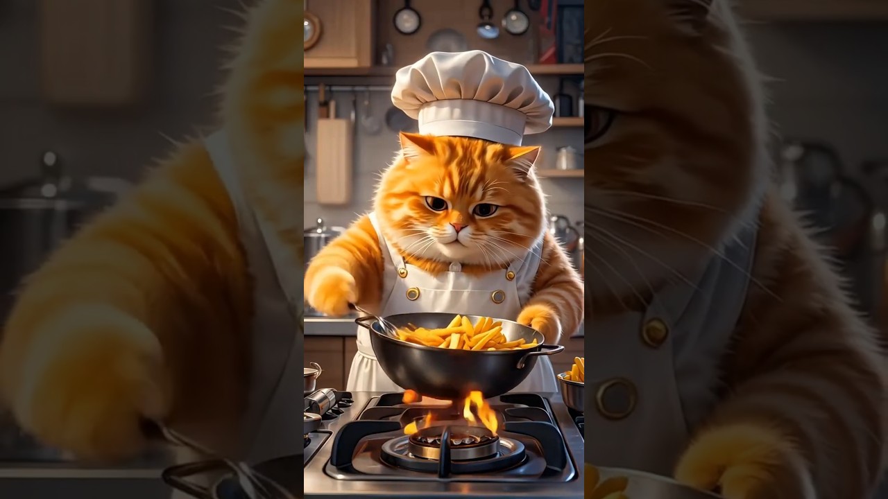 From market to plate — Chubby Cat’s French Fry feast! आज बिल्ले ने बनाया फ्रेंच फ्राइज़ और केचप