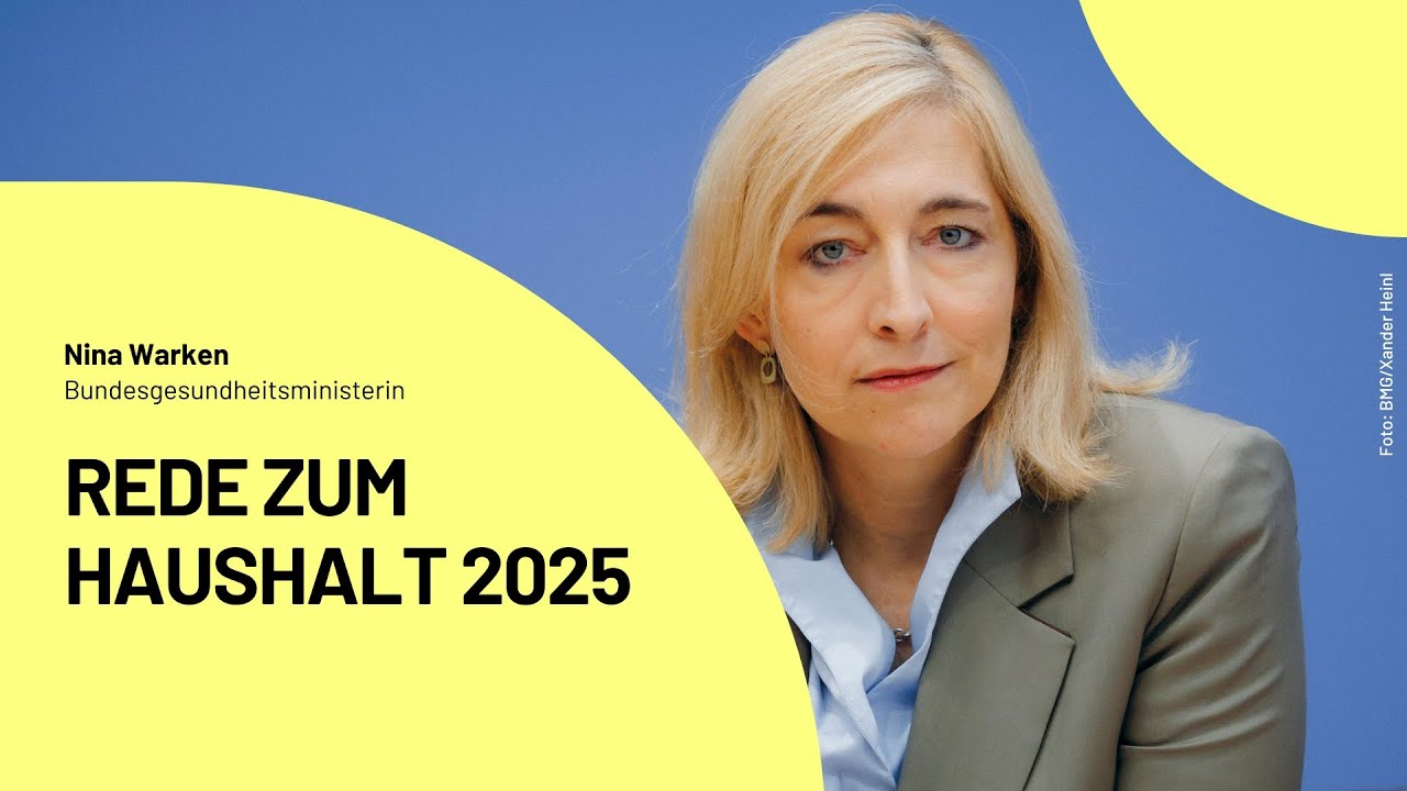 Bundesgesundheitsministerin Nina Warken spricht zum Bundeshaushalt 2025