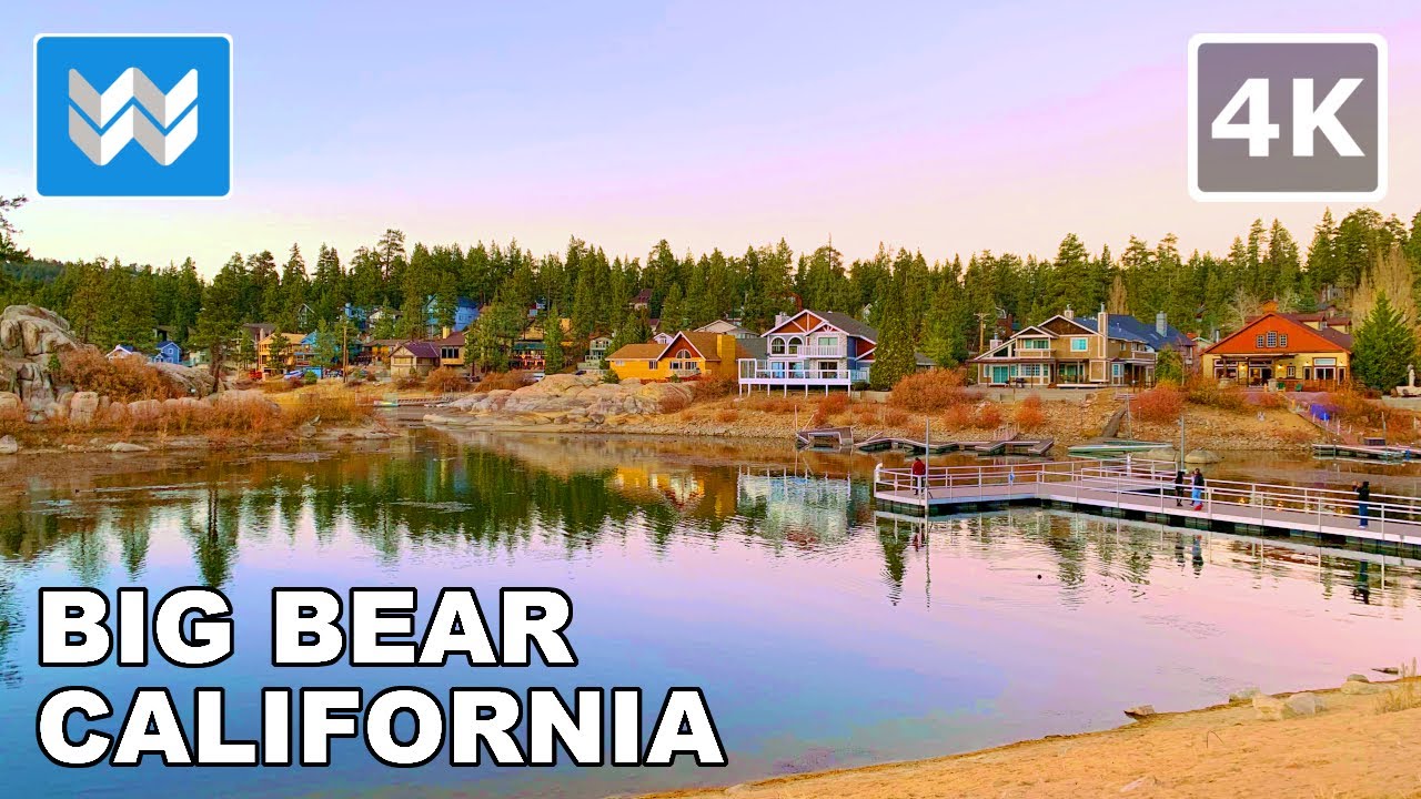 [4K] Big Bear Lake, California USA - Boulder Bay Park - Scenic Nature Walking Tour 🎧 Binaural Sound