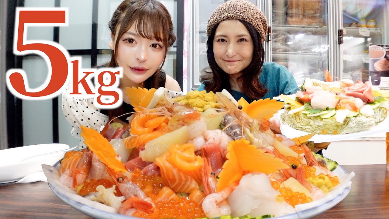 大食いレジェンドアンジェラ佐藤と海鮮丼5キロ食べながら大食い界の裏側事情を暴露