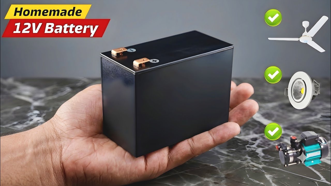 How To Make 12 Volt Battery Using Old Laptop Batteries | DIY 12V Li-ion Battery | CreativeShivaji 