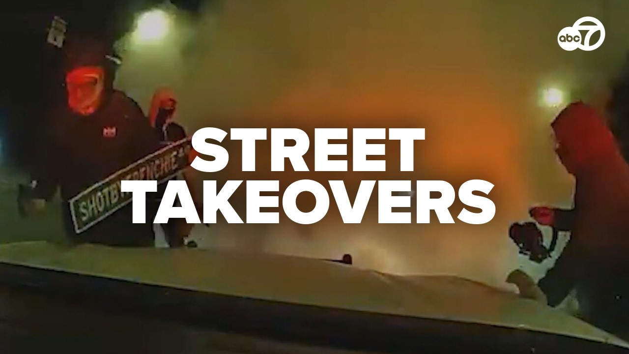 Police cruisers smashed as street takeover mob swarms Maryland town