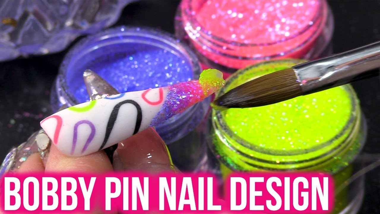 BOBBY PIN NAIL ART  - Acrylic Nail Tutorial