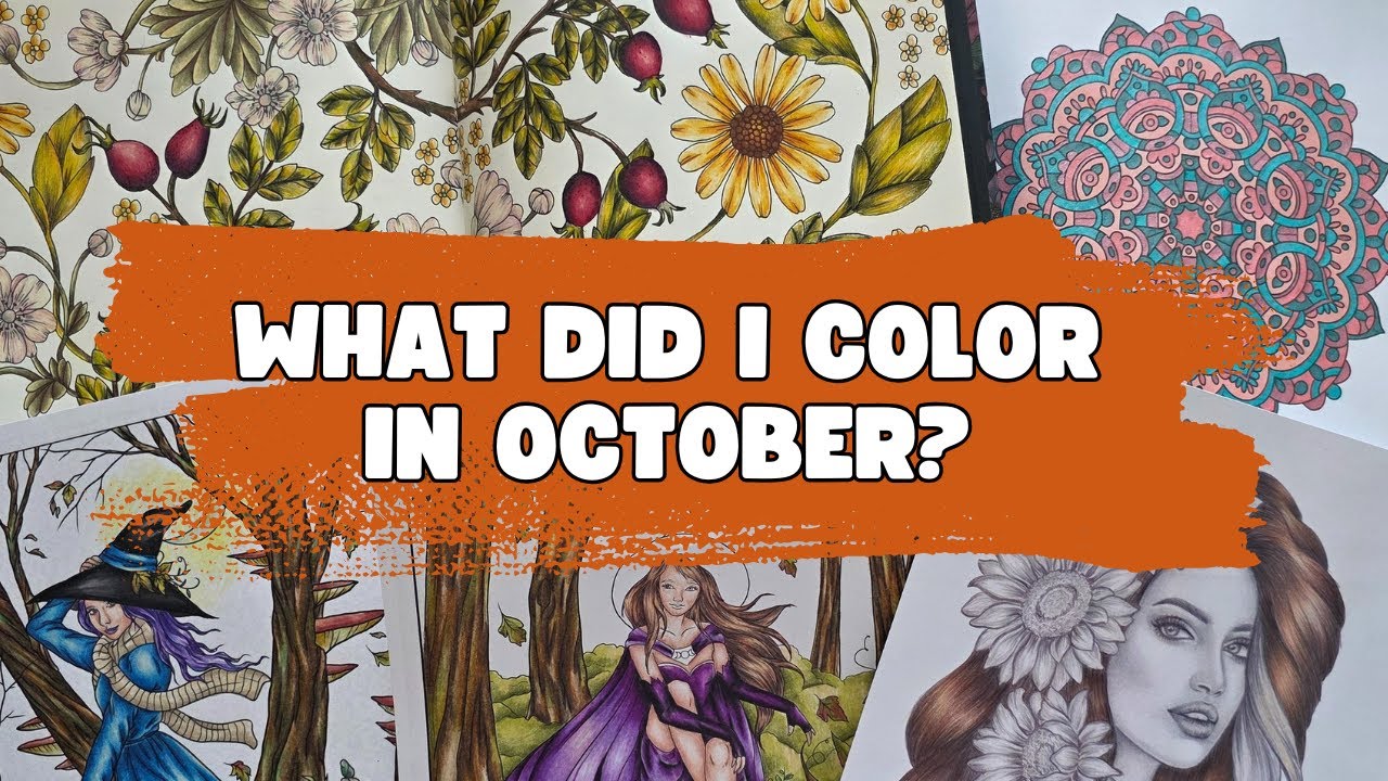 КАЖДУЮ СТРАНИЦУ, КОТОРУЮ Я РАСКРАСИЛ В ОКТЯБРЕ 🎃 // Завершенные раскраски