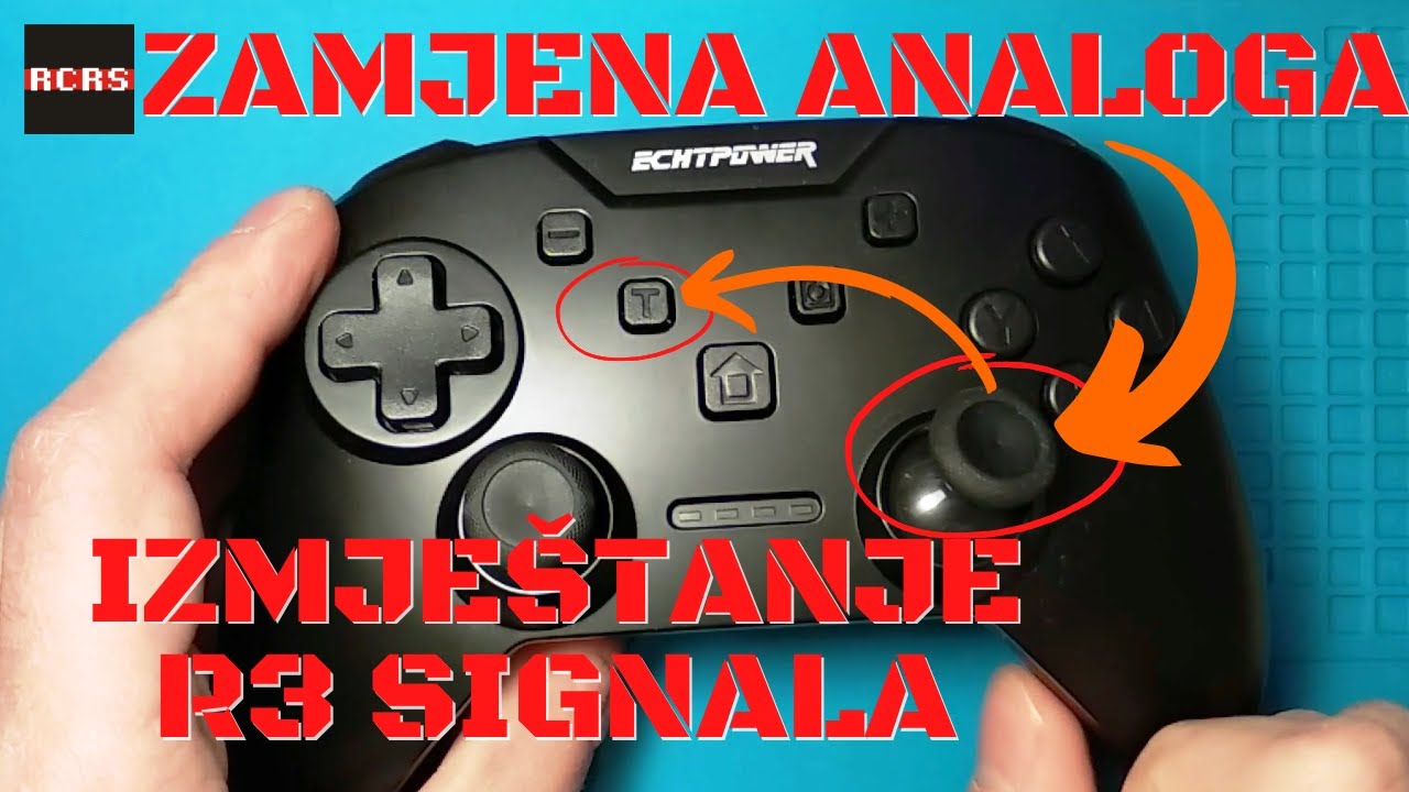 Zamjena analoga/izmještanje R3 signala - Nintendo Switch Pro kontroler kopija