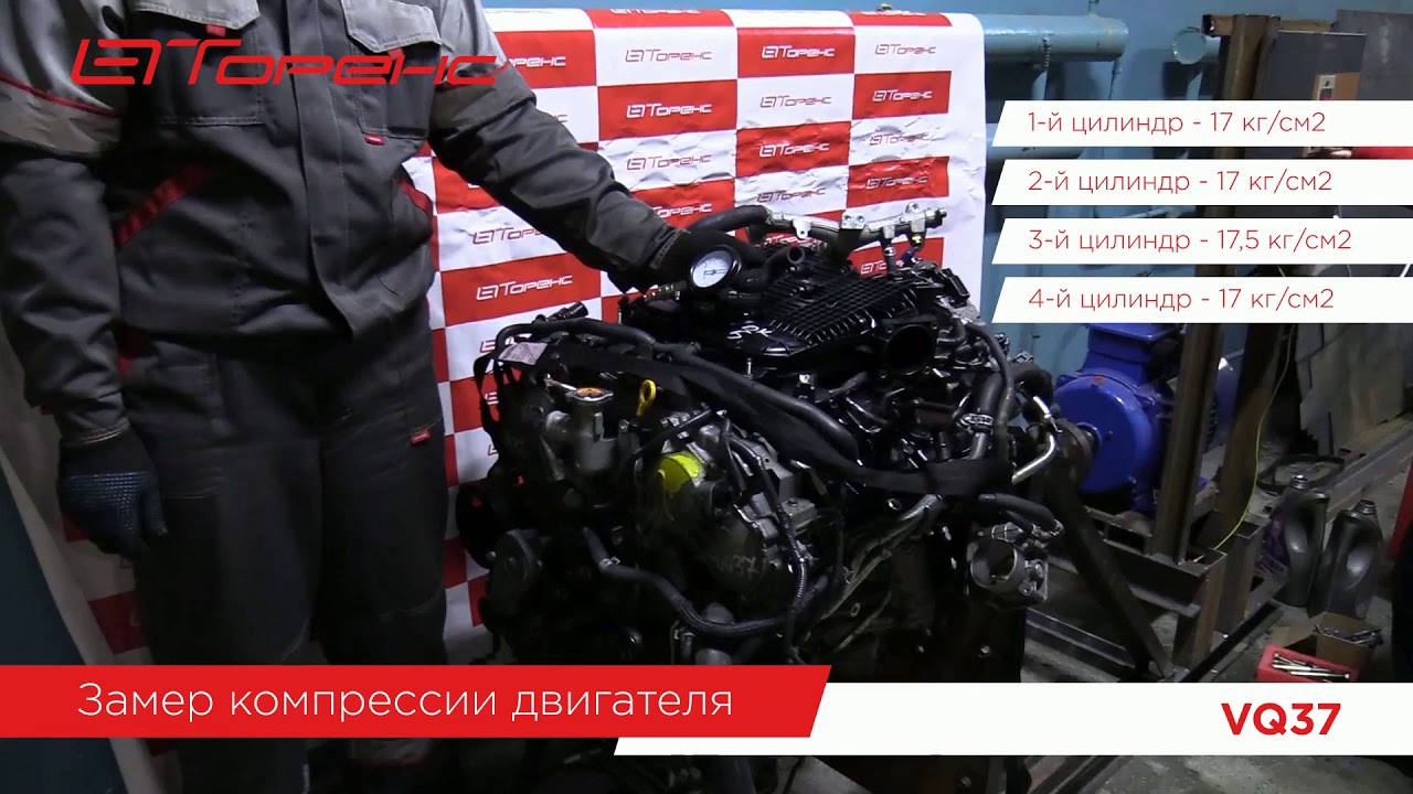 Замер компрессии на двигателе VQ37 Infiniti |Контрактные автозапчасти|