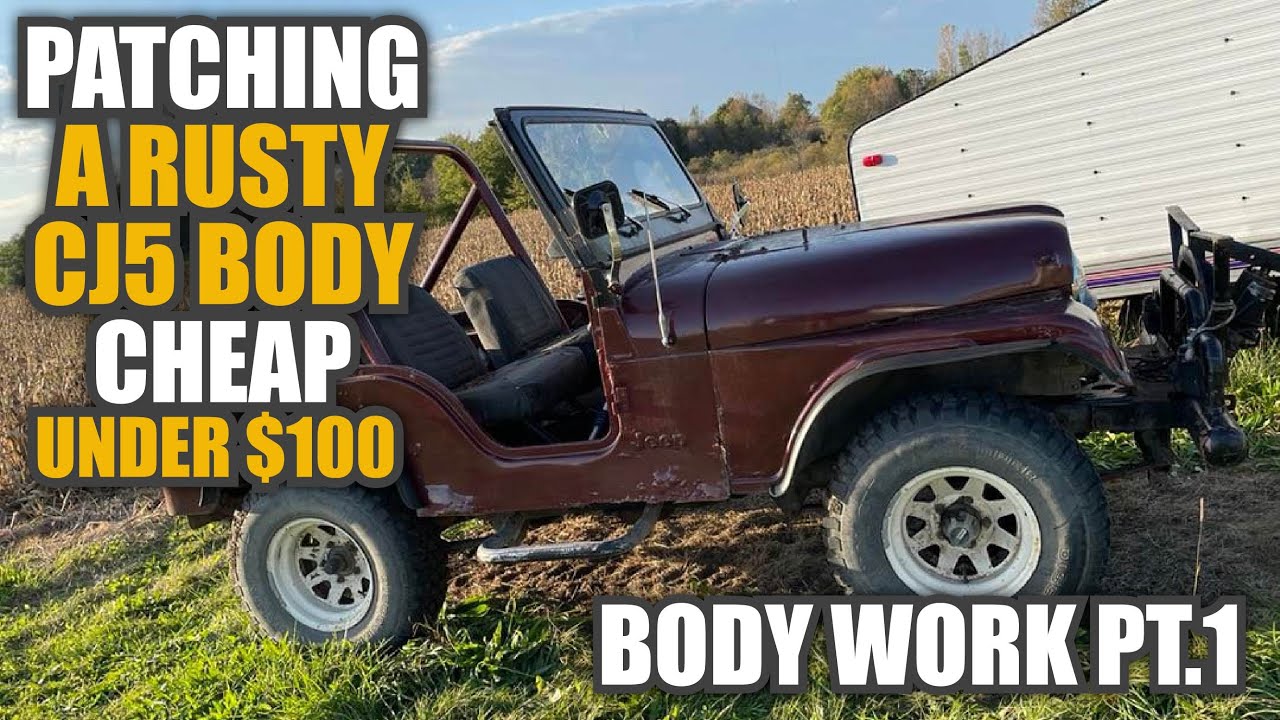 CJ5 Build - Patching Rust Wholes in Driver Side Panel - Pt. 1