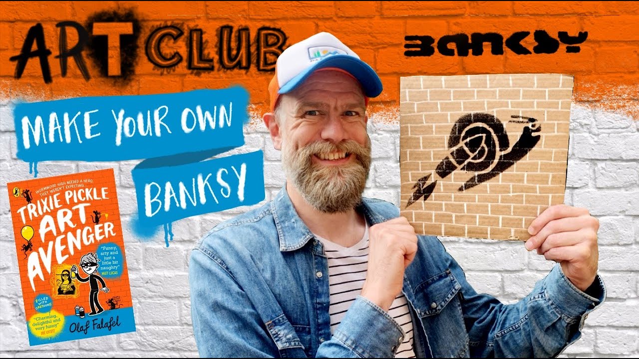 Banksy for kids – How to make your own Banksy stencil street art - Art Club special