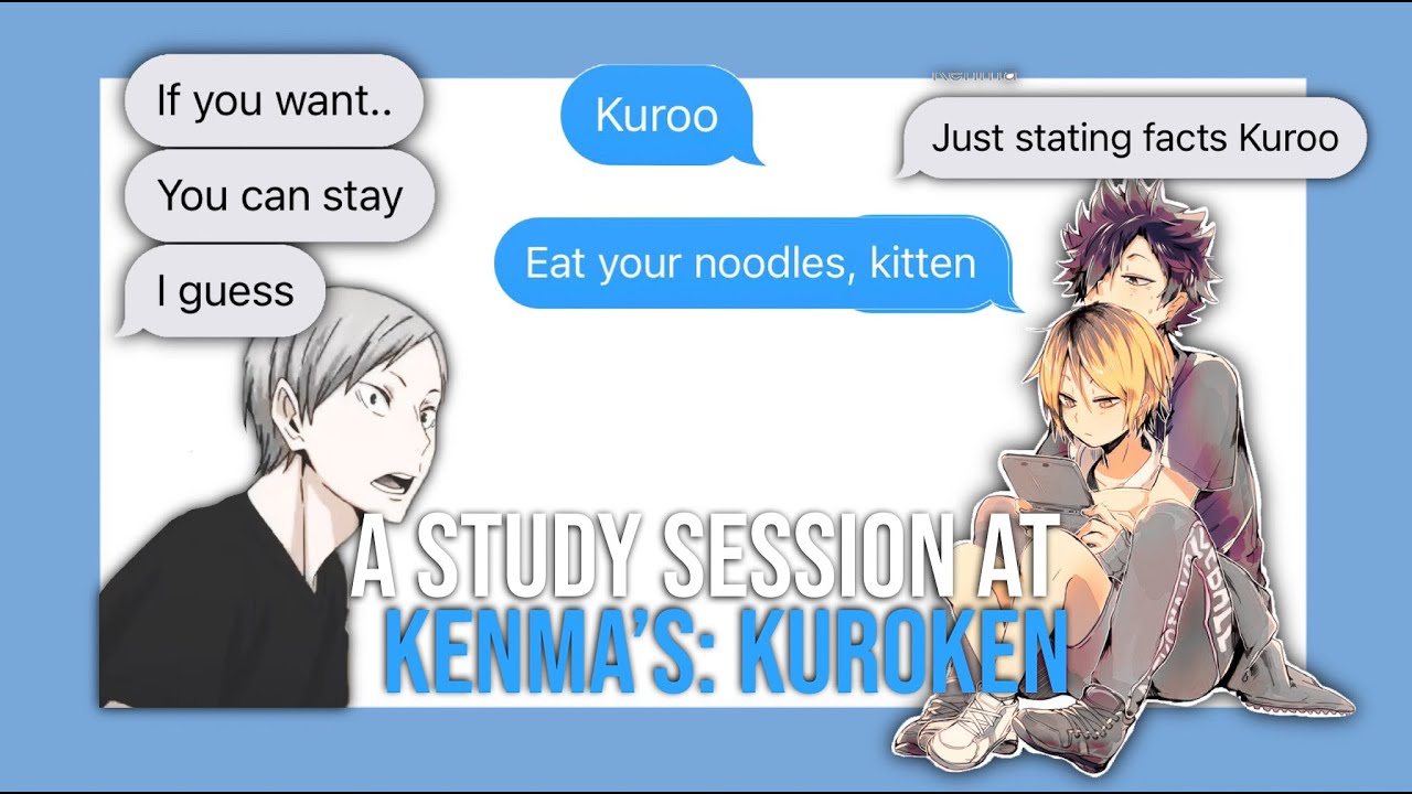 A study session at Kenma's: KuroKen - Haikyuu text video