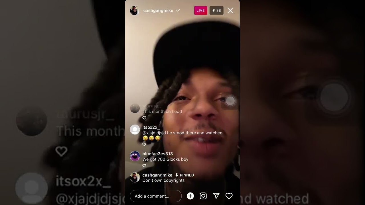 24lik IG Live Speaks On Beef  