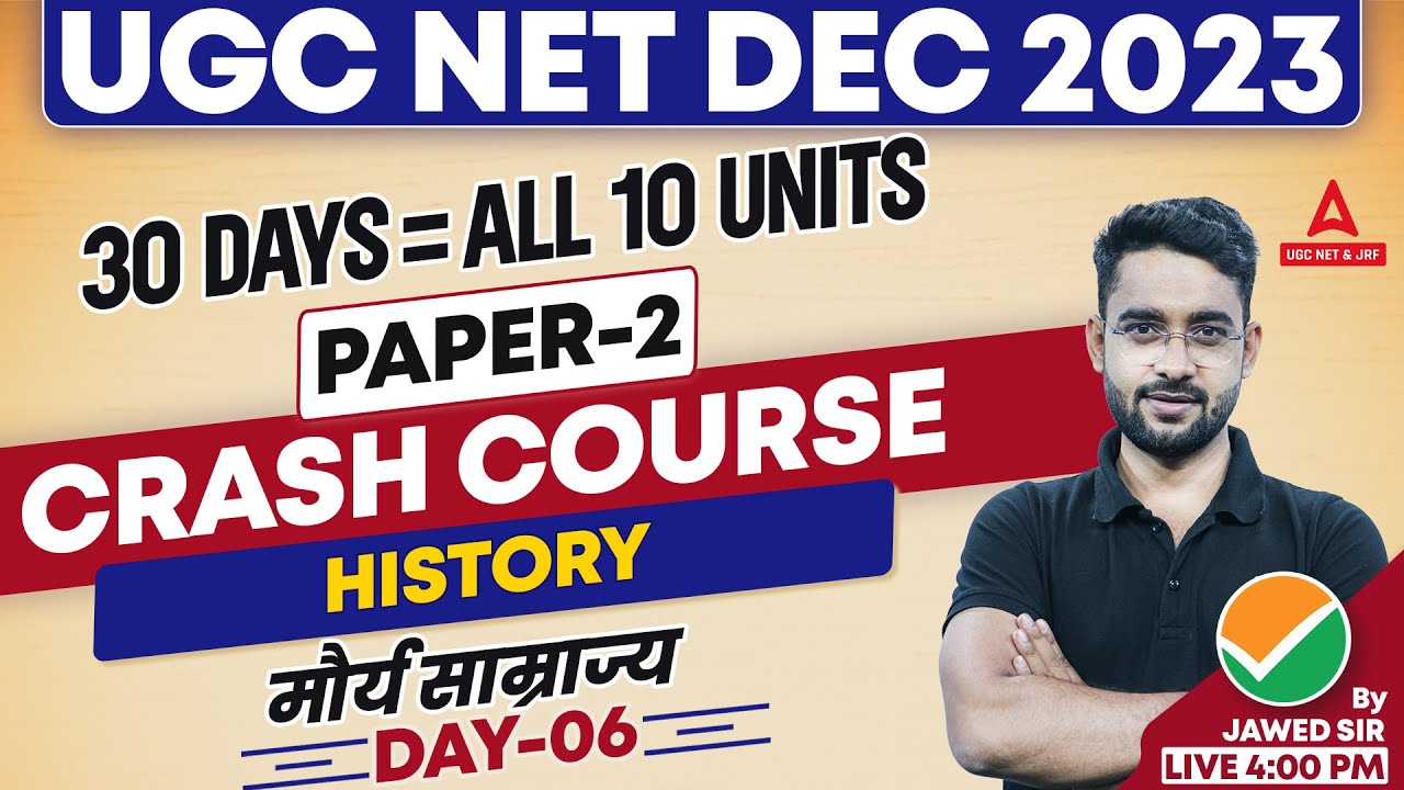 UGC NET History Mauryan Empire Class #6 | UGC NET History By Jawed Sir