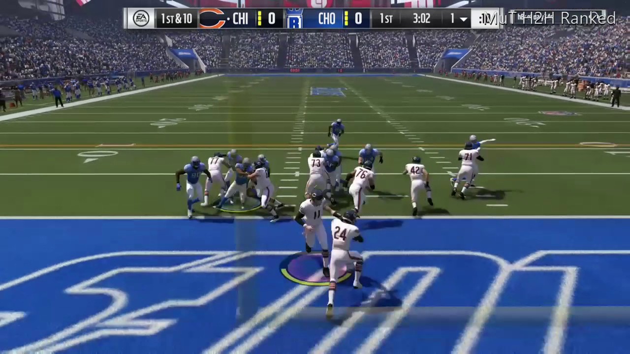 Madden NFL 17 Jordan Howard 99 yard touch down run!  MuT Head 2 Head Ranked Game Play