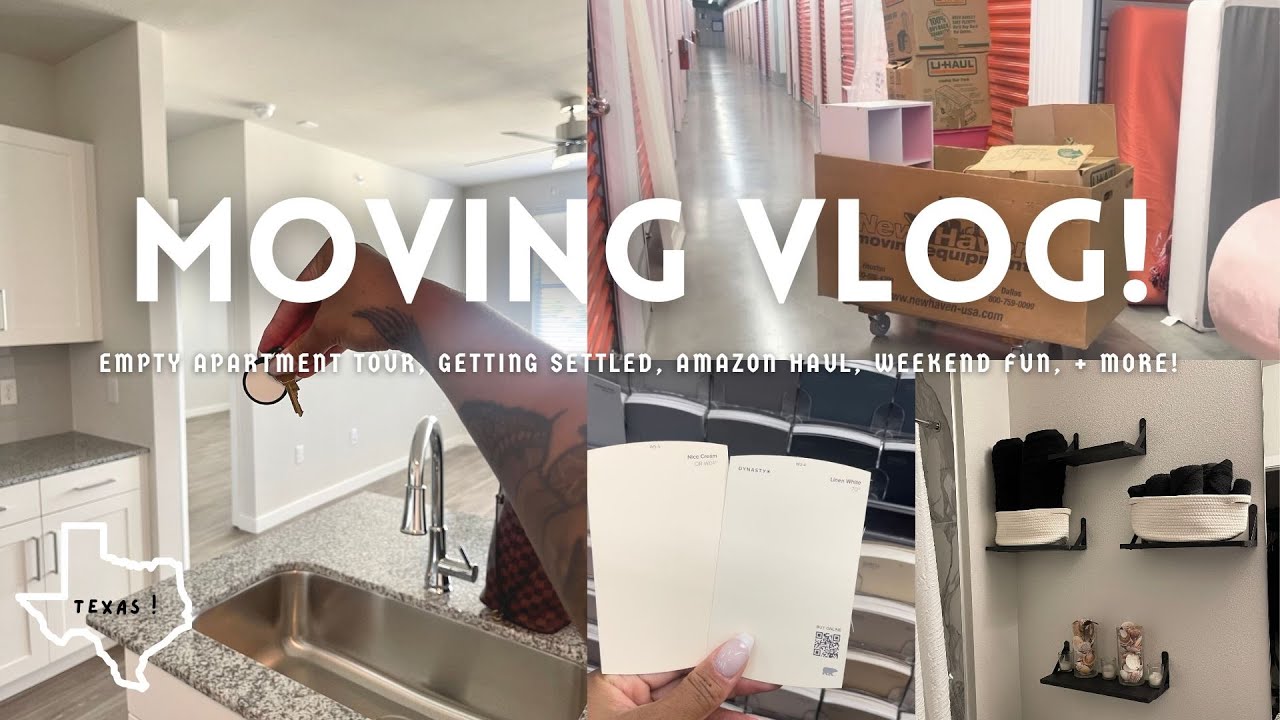 MOVING VLOG 📦+ EMPTY APARTMENT TOUR + HOUSTON WEEKEND FUN + AMAZON FINDS +MORE!💕