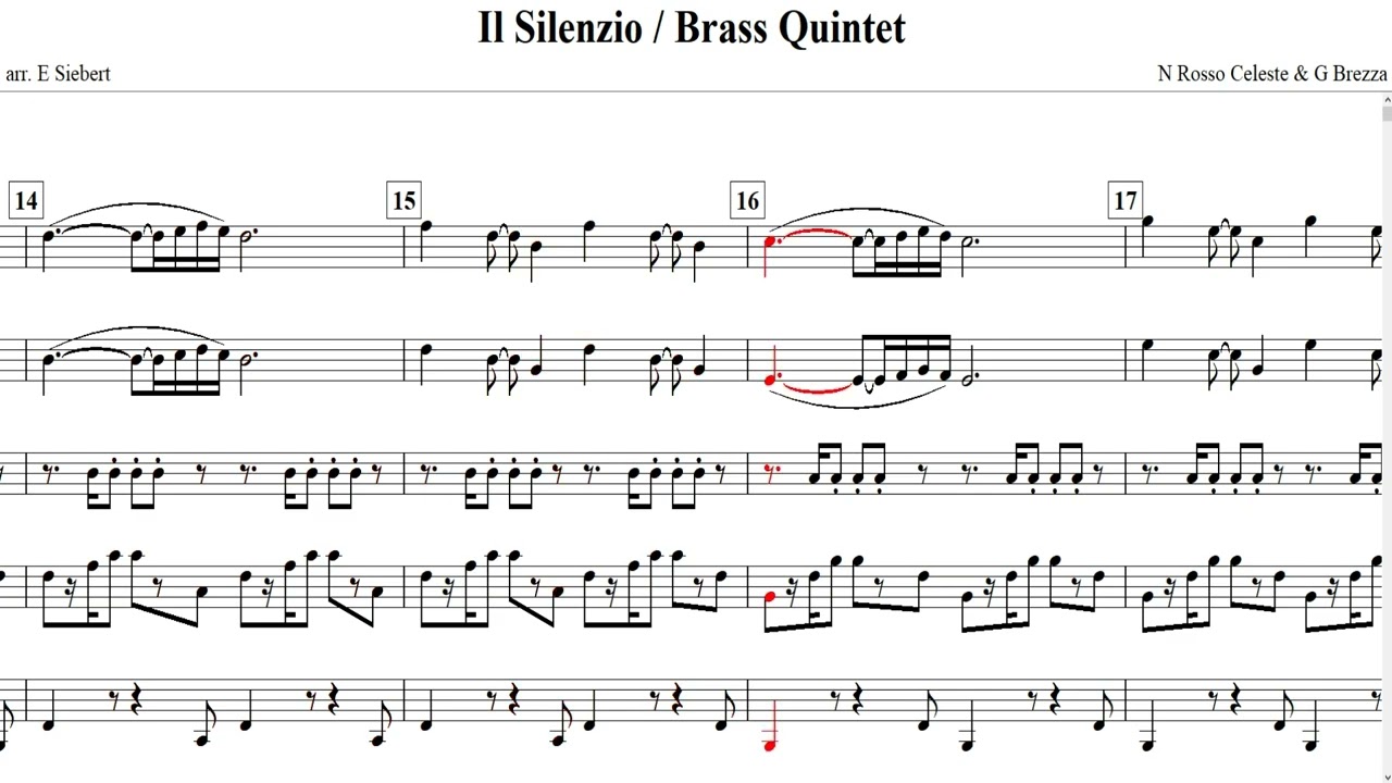 Il Silenzio(N Rosso Celeste & G Brezza)-Brass Quintet
