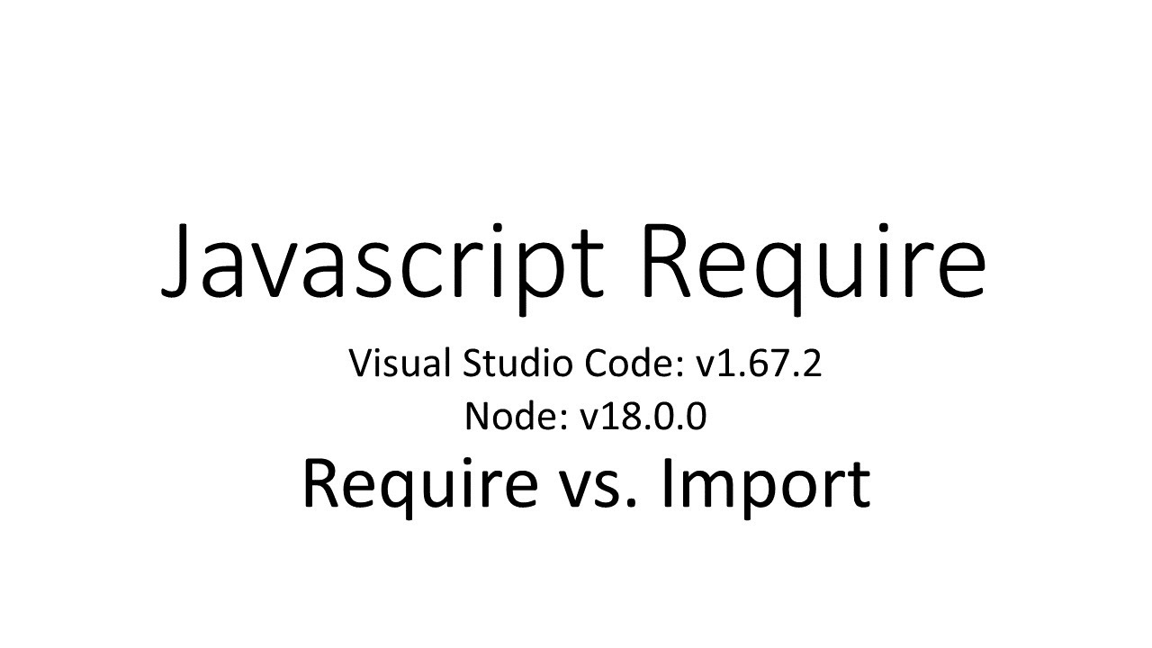 Javascript Require