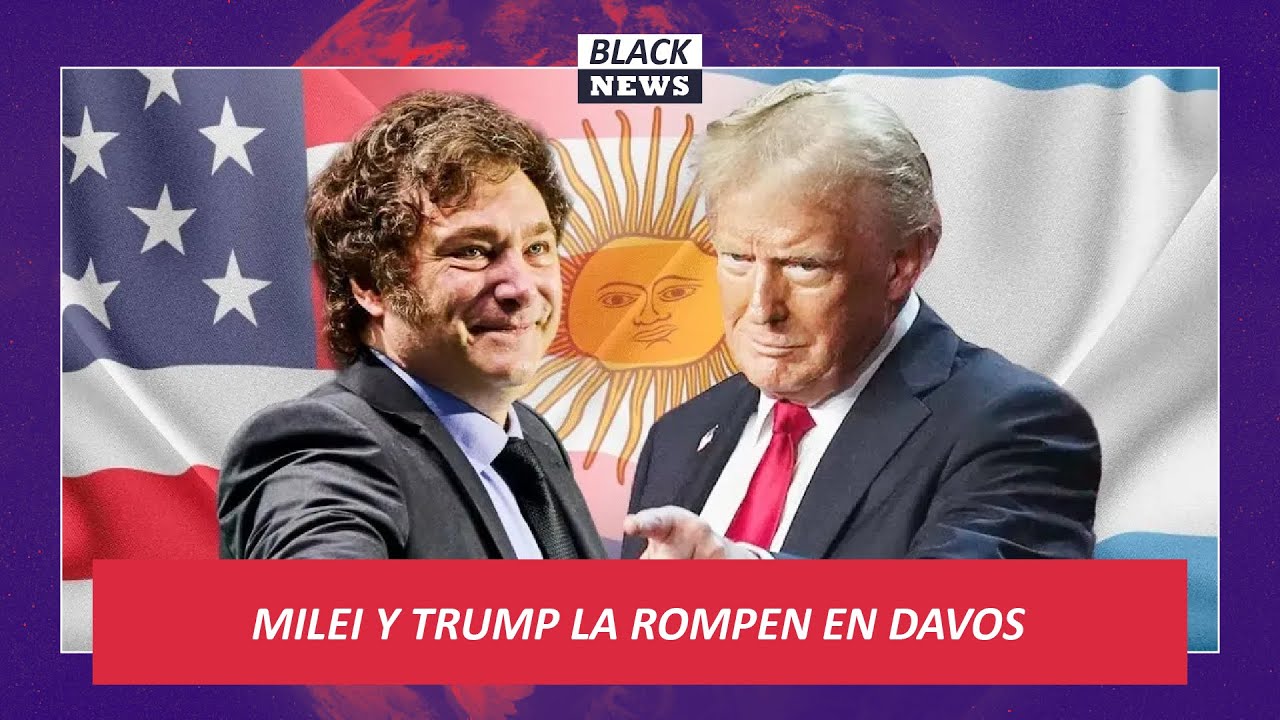 ⚠️JAVIER MILEI Y DONALD TRUMP EN EL FORO DE DAVOS🌎 | Black News