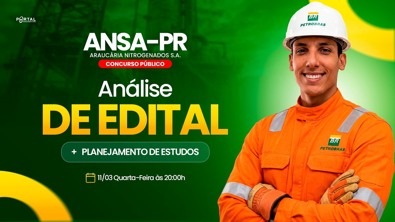 CONCURSO ANSA/PR: ANÁLISE DE EDITAL + PLANEJAMENTO DE ESTUDOS